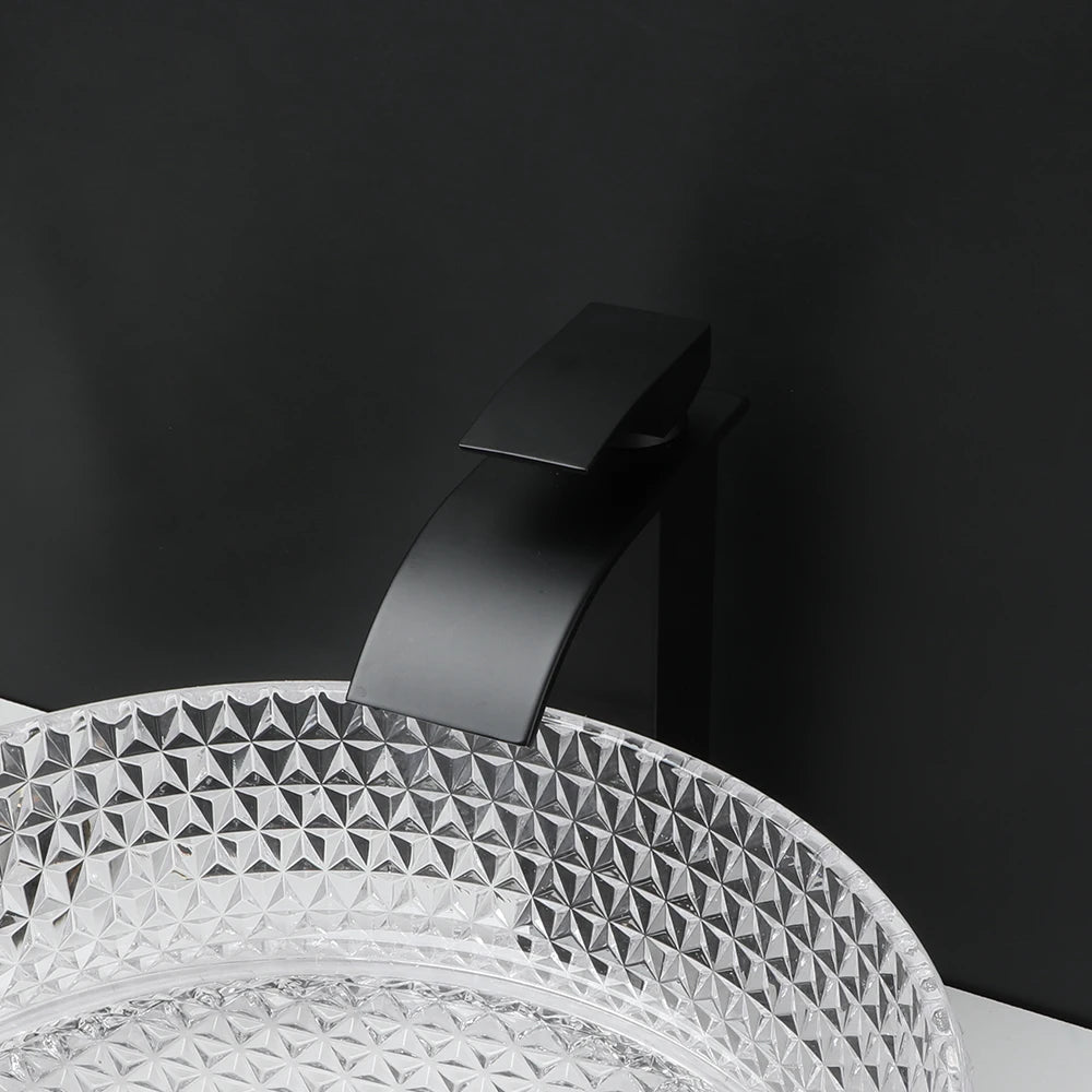 Transparent Thick Glass Basin Set