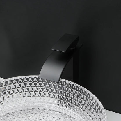 Transparent Thick Glass Basin Set